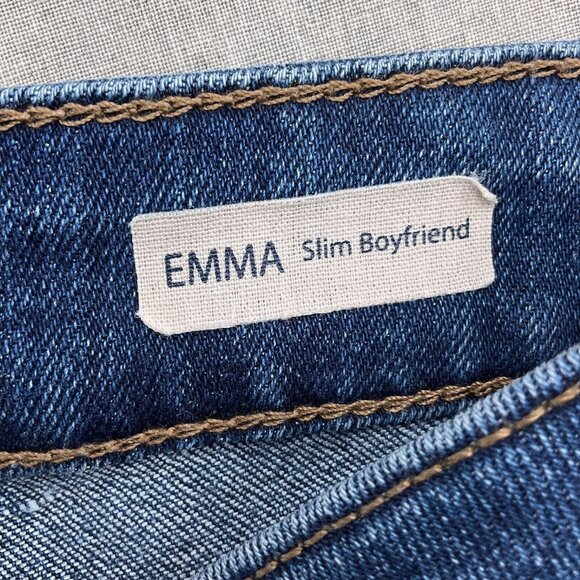 Mavi Jeans Women 31Wx31L Blue Emma Slim Boyfriend Whisker Low Stretch Skinny - Picture 5 of 14